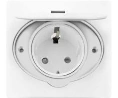 Orno Hermetyczne Hermetiškas elektros lizdas, IP44, 1x2P+Z (Schuko), baltas