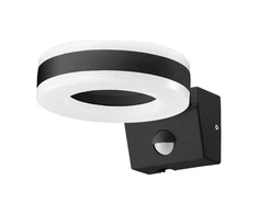 Sieninis šviestuvas Orno HOWLIT LED 20W, sodo šviestuvas su judesio jutikliu, 1800lm, IP65, 4000K, juodas