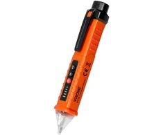 Indukcyjny Indukcinis įtampos testeris su žibintuvėliu, 12–1000 V AC/DC, oranžinis
