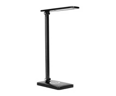 Orno ISIYO LED 7W Stalinė lempa su indukciniu įkrovikliu ir USB, 390lm, 3000-4000-6000K, spalvos temperatūros keitimas ir pritemdymas, juoda