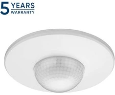 Orno Czujnik 360° judesio ir buvimo jutiklis, IP20, 2000 W, 3 jutikliai, reguliuojamas diapazonas – 3–20 m, baltas