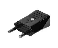 Orno Juoda Juodas plokščias kištukas be įžeminimo, 2,5 A, 250 V