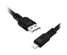 Orno Kabelis USB-A - „Lightning eXc WHIPPY Pro“ laidas, 0,9 m, 12 W, greitas įkrovimas, tamsių spalvų mišinys