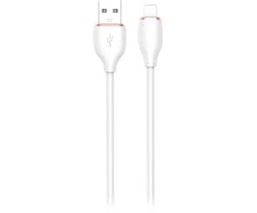 USB-A - Lightning kabelis Miccell VQ-D09, 3A, 1,5 m, baltas