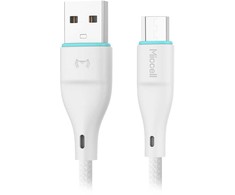 Orno USB-A - microUSB laidas Miccell VQ-D06, 2.4A, 1m, baltas