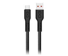 Orno Kabelis USB-A - USB-C eXc IMMORTAL laidas, 0,9 m, 60 W, greitas įkrovimas, spalvų mišinys