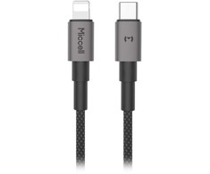 Orno Kabelis USB-C - Lightning Miccell VQ-D34, 30W, 1,2m, juoda