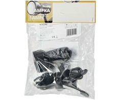 Orno KELLY, stalinis šviestuvas su segtuku, 40W, E14, plienas + plastikas, juodas