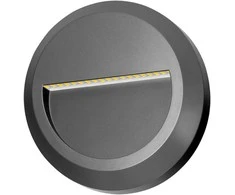 Sieninis šviestuvas Orno KIBO LED 1W, fasado šviestuvas, 100lm, IP65, 4000K, apvalus, pilkas