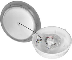 Lubinis šviestuvas Orno KOKO LED šviestuvas su PIR judesio jutikliu, 12W, 3000K, 1100lm, sidabro-polipropileno, matinis polikarbonato gaubtas, IP44, IK10
