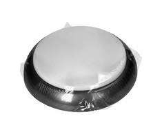 Lubinis šviestuvas Orno KOKO šviestuvas 2xE27, 2x40W, juodas polipropilenas, matinis polikarbonato gaubtas, IP44, IK10