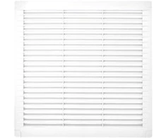 Kratka Grotelės su galiniais dangteliais 350x350, baltos