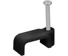 Uchwyt Laikiklis Plokščio kabelio laikiklis YDYp kabeliui 3x2,5mm2, 14x6mm, juodas, 25 vnt.