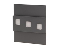 Orno LEPUS LED 1.2W, paviršinis laiptinės šviestuvas, 12V DC, 100lm, 6000K, grafito spalvos