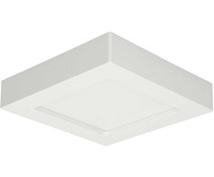 Orno LETI LED 12W, apatinis šviestuvas, montuojamas ant paviršiaus, kvadratinis, 860lm, 4000K, baltas, įmontuotas LED maitinimo šaltinis