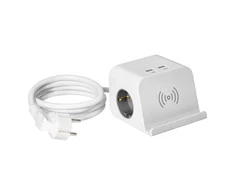 Orno Listwa Stalinis maitinimo lizdas su USB įkrovikliu, varžtiniu tvirtinimo spaustuku ir 1,4 m laidu, 2x2P+Z (Schuko), 4xUSB, baltas