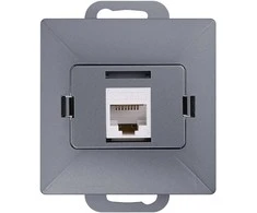 Gniazdo Antracito spalvos RJ45 Cat5 lizdas Pearl