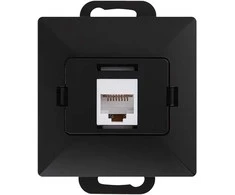 Gniazdo Lizdas 1xRJ45 Cat5 Pearl lizdas, RJ45-5CAT/P1, juodas