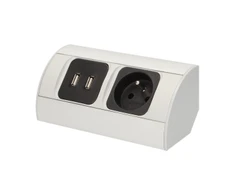 Orno Lizdas Baldinis lizdas 1x2P+Z, 2xUSB, schuko versija