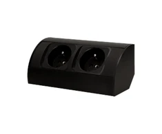 Orno Lizdas Baldinis lizdas be jungiklio, 2x2P+Z, juodas