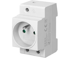 Orno Lizdas ant DIN bėgelio, 2P+Z, 16 A, 230 V AC, pilka