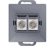 Gniazdo Dviguba antracito spalvos lizdų sistema Pearl, TV/F-F1/P2