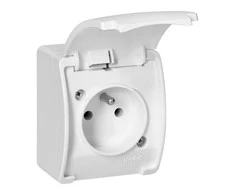 Orno Lizdas Lizdas 2P+Z AQUATIC, IP44, baltas