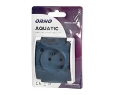 Orno Lizdas Lizdas 2P+Z AQUATIC, IP44, baltas, dūminis