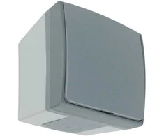 Orno Vienvietis lizdas 2P+Z AQUATIC PRO IP 55 Pilkas Grafitas 10 vnt.