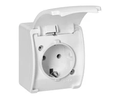 Orno Lizdas Lizdas su 2P+Z Schuko AQUATIC, IP44, baltas