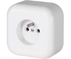 Gniazdo Lizdas Lizdas be išvado 2p+Z 16A, 250V, su ventiliatoriumi, baltas