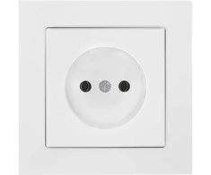 Gniazdo Lizdas Lizdas su išėjimu 2P Malta, 16A, 250V, PT-15M, baltas