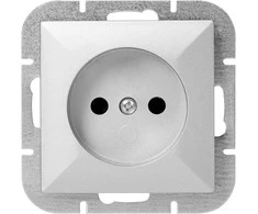 Gniazdo Lizdas Lizdas su išėjimu 2P Pearl, 16A, 250V, PT-15P, sidabrinis