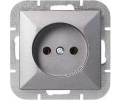 Gniazdo Lizdas Lizdas su išėjimu 2P Pearl, 16A, 250V, PT-15P, antracito spalvos