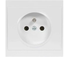 Gniazdo Lizdas Lizdas su 2P+Z „Luna“, 16A, 250V, PT-16L, baltas