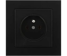 Gniazdo Lizdas Lizdas su 2P+Z, Malta, 16A, 250V, PT-16M, matinės juodos spalvos
