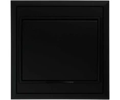 Gniazdo Lizdas Lizdas su 2P+Z, Schuko, atsparus vandeniui su atvartu „Luna“, 16A, 250V, PT-17LH, juodas