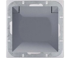 Gniazdo Lizdas Lizdas su 2P+Z Schuko apsauga nuo vandens purslų su atvartu, Pearl, 16A, 250V, PT-17PH, antracito spalvos