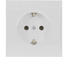 Gniazdo Lizdas Lizdas su 2P+Z lizdu, Schuko Luna, 16A, 250V, PT-17L, baltas