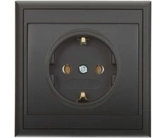 Gniazdo Lizdas Lizdas su 2P+Z lizdu, Schuko Luna, 16A, 250V, PT-17L, juodas