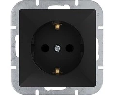 Gniazdo Lizdas Lizdas su 2P+Z Schuko Pearl, 16A, 250V, PT-17P, juodas