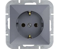 Gniazdo Lizdas Lizdas su 2P+Z Schuko Pearl, 16A, 250V, PT-17P, antracito spalvos