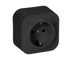 Orno Lizdas „ToDo“ viengubas lizdas 2P+Z Schuko IP20, juodas