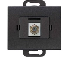 Gniazdo Lizdas Viengubas F tipo lizdas, Onyx, TV/FF/O1, juodas