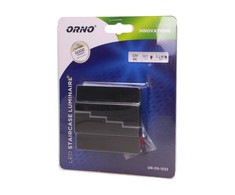 Orno LYNX LED 1.2W, paviršinis laiptų šviestuvas, 12V DC, 100lm, 3000K, juodas
