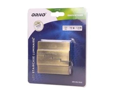 Orno LYNX LED 1.2W, paviršinis laiptinės šviestuvas, 12V DC, 100lm, 6000K, žalvaris