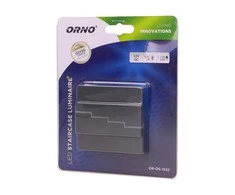 Orno LYNX LED 1.2W, paviršinis laiptinės šviestuvas, 12V DC, 100lm, 3000K, grafito spalvos