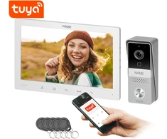 Orno MIDU, nuosavo namo vaizdo domofono rinkinys, 4 gyslų, 10", Wi-Fi, liečiamas skydelis, Full HD, RFID, baltas