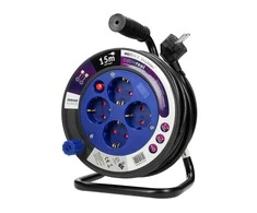 Orno MINI ilgintuvas 4 lizdai 2P+Z 15 m OR-AE-1339/G(GS) schuko pilka