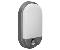 Sieninis šviestuvas Orno NEFRYT LED 10W, sodo šviestuvas su judesio jutikliu, 800lm, IP54, 4000K, pilkas